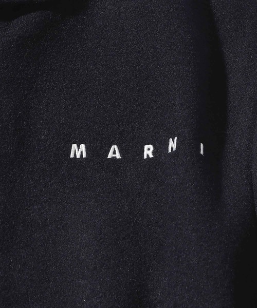MARNI（マルニ）の「MARNI(マルニ)Kids & Junior ウールブレンドワンポイントブランドロゴジップアップジャケットコート（その他アウター・キッズ・ネイビー・14Y）」の4枚目の写真