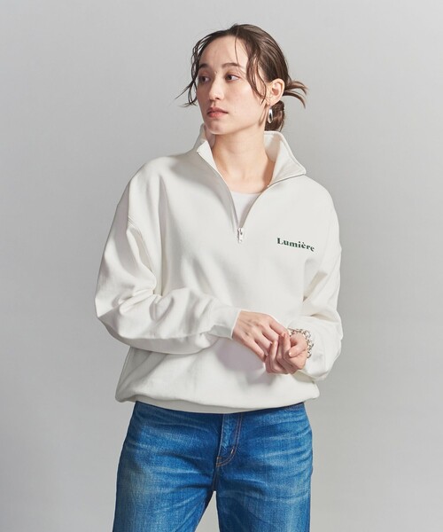 BEAUTY&YOUTH UNITED ARROWS(ビューティーアンドユースユナイテッドアローズ)の「【WEB限定】ワンポイントロゴ ハーフジップ スウェット(スウェット・メンズ・ライトグレー/ダークグレー/ホワイト/ライトブルー・M/L/S/XL)」の5枚目の写真