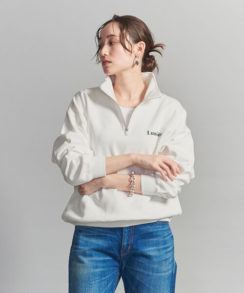 BEAUTY&YOUTH UNITED ARROWS(ビューティーアンドユースユナイテッドアローズ)の「【WEB限定】ワンポイントロゴ ハーフジップ スウェット(スウェット・メンズ・ライトグレー/ダークグレー/ホワイト/ライトブルー・M/L/S/XL)」の6枚目の写真