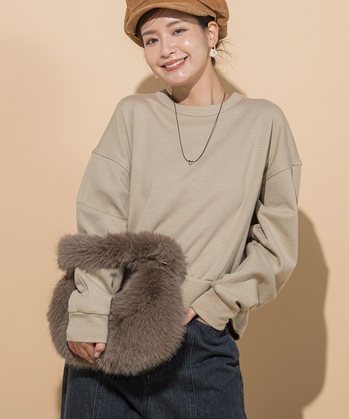 VICKY(ビッキー)の「【KOREAN ITEM】ファーミニトートバッグ(ハンドバッグ・レディース・ブラウン/ブラック/イエロー・FREE)」の22枚目の写真
