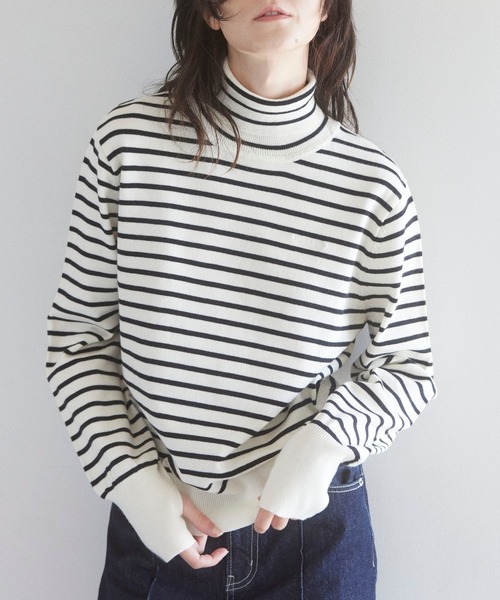 Formeque】ロゴ刺繍タートルニット（ニット/セーター）｜Formeque