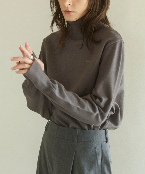 Formeque】ロゴ刺繍タートルニット（ニット/セーター）｜Formeque