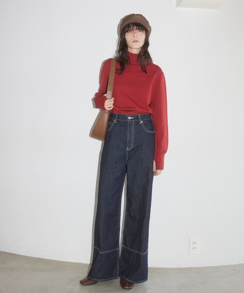 Formeque】ロゴ刺繍タートルニット（ニット/セーター）｜Formeque