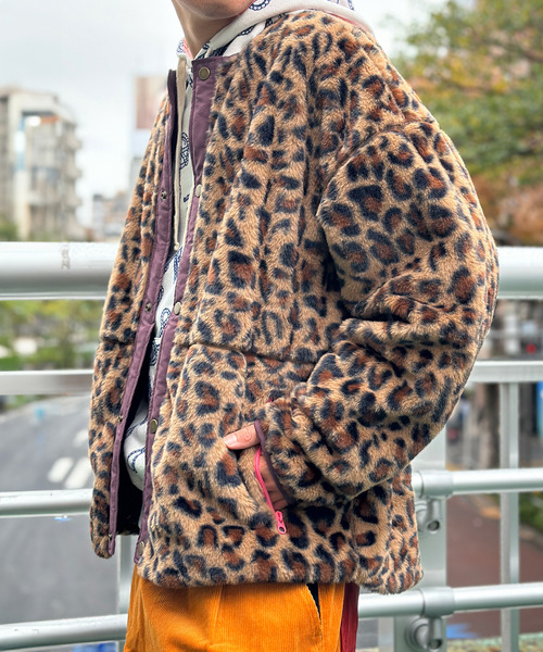 ALDIES（アールディーズ）の「Animal Dear Jacket / アニマルディアージャケット（ミリタリージャケット・メンズ・ブラウン/ホワイト・LARGE/SMALL/MEDIUM）」の2枚目の写真