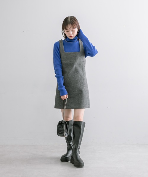 mystic（ミスティック）の「起毛ZIPミニワンピース（ワンピース）」 - WEAR