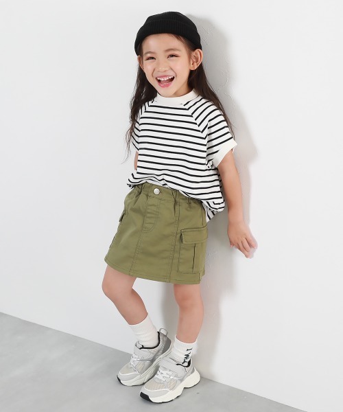 devirock(デビロック)の「1分丈 カーゴ スカート (インパンツ付き)(スカート・キッズ・ピンク系3/カーキ/アイボリー・160cm/150cm/140cm/130cm/120cm/110cm/100cm)」の14枚目の写真