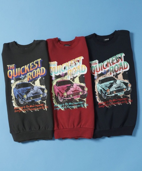 PBLIM（ページボーイリム）の「PBLIM/スポーツカースウェット（スウェット・レディース・チャコールグレー/ネイビー/レッド・MEDIUM/LARGE）」の4枚目の写真