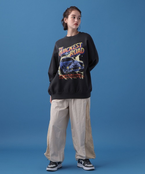 PBLIM（ページボーイリム）の「PBLIM/スポーツカースウェット（スウェット・レディース・チャコールグレー/ネイビー/レッド・MEDIUM/LARGE）」の9枚目の写真