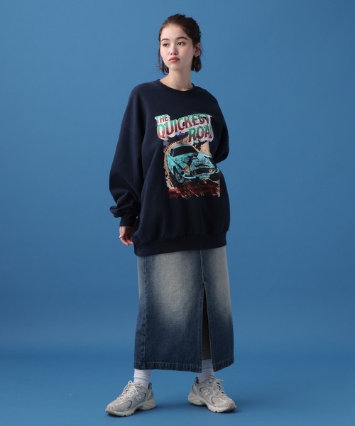 PBLIM（ページボーイリム）の「PBLIM/スポーツカースウェット（スウェット・レディース・チャコールグレー/ネイビー/レッド・MEDIUM/LARGE）」の13枚目の写真