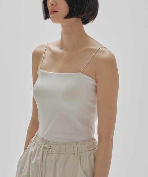 TODAYFUL（トゥデイフル）の「TODAYFUL　Cupin Flatseam Camisole カップインフラットシームキャミソール/12410616（キャミソール・レディース・キナリ/ダークブラウン/ブラック・ONE SIZE）」の2枚目の写真
