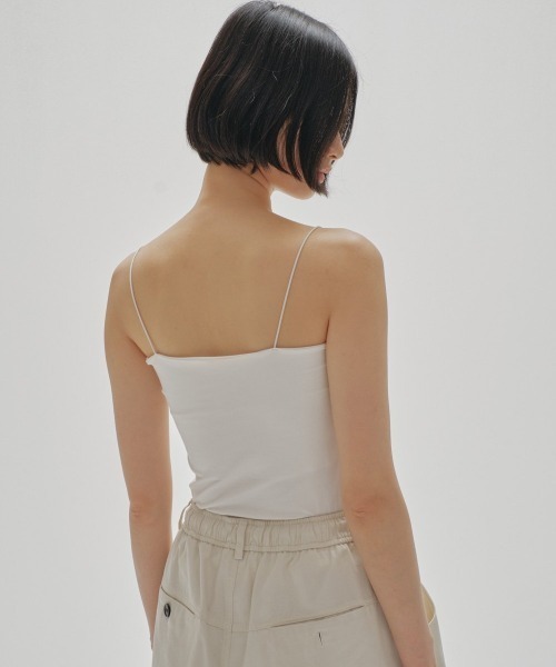 TODAYFUL（トゥデイフル）の「TODAYFUL　Cupin Flatseam Camisole カップインフラットシームキャミソール/12410616（キャミソール・レディース・キナリ/ダークブラウン/ブラック・ONE SIZE）」の9枚目の写真
