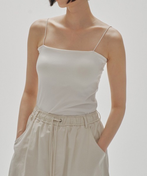 TODAYFUL（トゥデイフル）の「TODAYFUL　Cupin Flatseam Camisole カップインフラットシームキャミソール/12410616（キャミソール・レディース・キナリ/ダークブラウン/ブラック・ONE SIZE）」の8枚目の写真