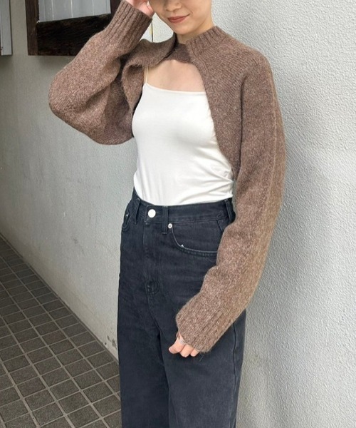 TODAYFUL（トゥデイフル）の「TODAYFUL　Cupin Flatseam Camisole カップインフラットシームキャミソール/12410616（キャミソール・レディース・キナリ/ダークブラウン/ブラック・ONE SIZE）」の6枚目の写真