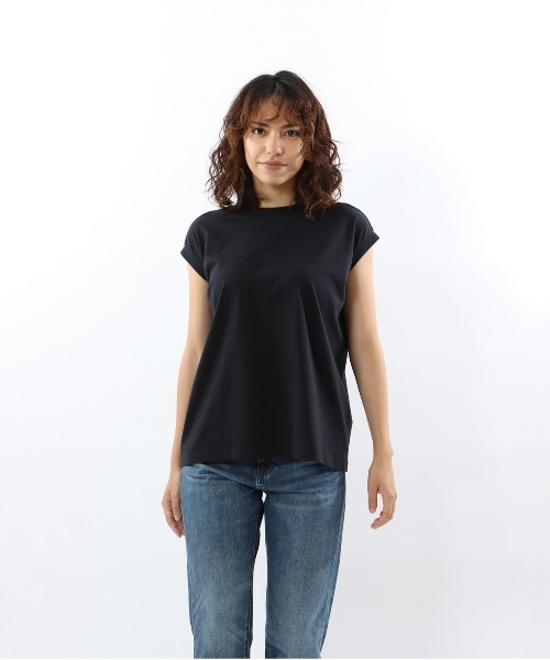 HANES(ヘインズ)の「【Hanes/ヘインズ】レディース スリーブレスTシャツ(Tシャツ/カットソー・レディース・ライトブルー/ブラック/ホワイト・FREE)」の1枚目の写真
