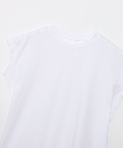HANES(ヘインズ)の「【Hanes/ヘインズ】レディース スリーブレスTシャツ(Tシャツ/カットソー・レディース・ライトブルー/ブラック/ホワイト・FREE)」の4枚目の写真