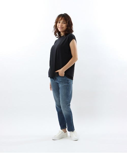 HANES(ヘインズ)の「【Hanes/ヘインズ】レディース スリーブレスTシャツ(Tシャツ/カットソー・レディース・ライトブルー/ブラック/ホワイト・FREE)」の17枚目の写真