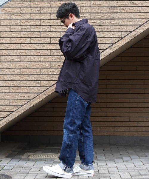 DANTON カバーオール　シャツジャケット　 ベージュ 42 MEN'S COTTON LINEN COVERALL SHIRT（カバーオール）｜DANTON