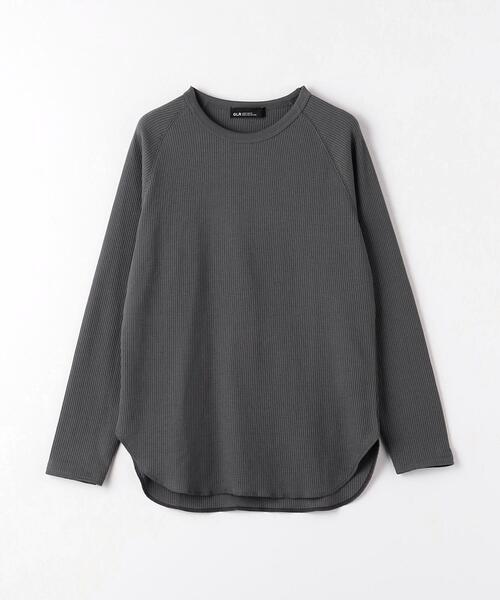 green label relaxing（グリーンレーベルリラクシング）の「ドライワッフル クルーネック Tシャツ -吸水速乾-（Tシャツ/カットソー・メンズ・ライトブルー/ホワイト/ライトグレー/ダークグレー・M/XXL/L/XS/S/XL）」の12枚目の写真