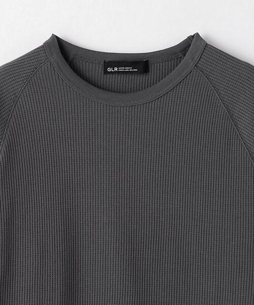 green label relaxing（グリーンレーベルリラクシング）の「ドライワッフル クルーネック Tシャツ -吸水速乾-（Tシャツ/カットソー・メンズ・ライトブルー/ホワイト/ライトグレー/ダークグレー・M/XXL/L/XS/S/XL）」の14枚目の写真