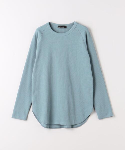 green label relaxing（グリーンレーベルリラクシング）の「ドライワッフル クルーネック Tシャツ -吸水速乾-（Tシャツ/カットソー・メンズ・ライトブルー/ホワイト/ライトグレー/ダークグレー・M/XXL/L/XS/S/XL）」の18枚目の写真