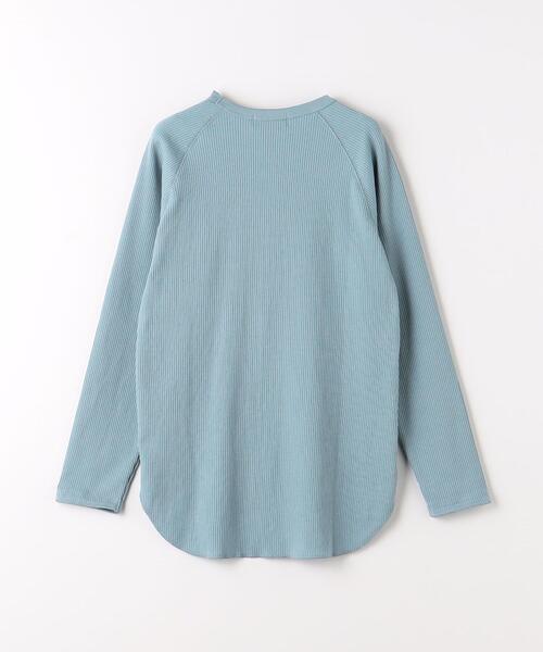 green label relaxing（グリーンレーベルリラクシング）の「ドライワッフル クルーネック Tシャツ -吸水速乾-（Tシャツ/カットソー・メンズ・ライトブルー/ホワイト/ライトグレー/ダークグレー・M/XXL/L/XS/S/XL）」の19枚目の写真