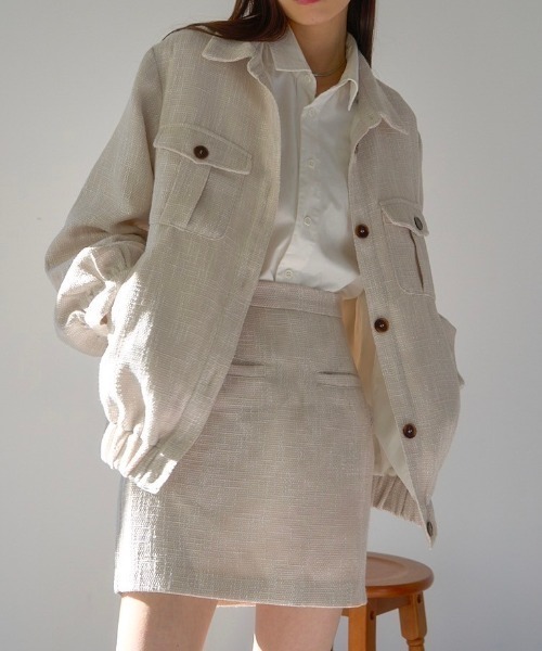 DRWCYS（ドロシーズ）の「ツイードジャケット（その他アウター・レディース・ブルー/アイボリー・FREE）」の2枚目の写真