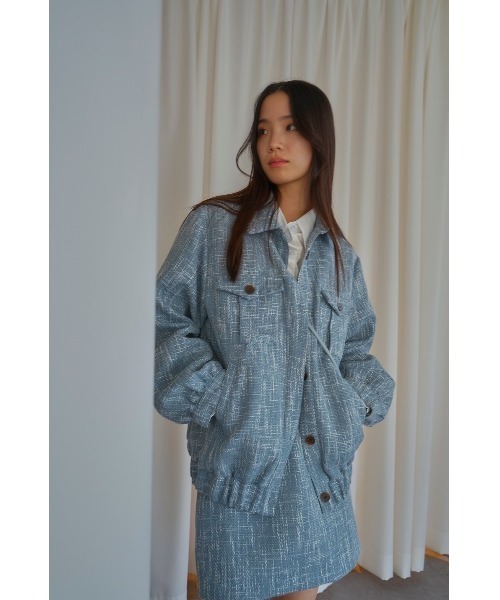 DRWCYS（ドロシーズ）の「ツイードジャケット（その他アウター・レディース・ブルー/アイボリー・FREE）」の3枚目の写真