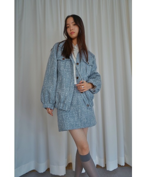 DRWCYS（ドロシーズ）の「ツイードジャケット（その他アウター・レディース・ブルー/アイボリー・FREE）」の4枚目の写真