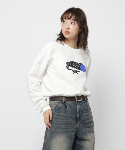 ALAND(エーランド)の「【UNISEX】ALAND/FISH TEE/長袖T/2993979(Tシャツ/カットソー・レディース・ブルー/ホワイト・MEDIUM/LARGE)」の5枚目の写真