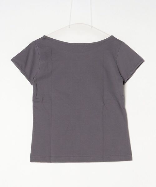 ムラサキスポーツ(ムラサキスポーツ)の「RIKKA FEMME/リッカファム ボートネックT RF24SS22(Tシャツ/カットソー・レディース・チャコールグレー/ホワイト・M/L/S/M)」の3枚目の写真