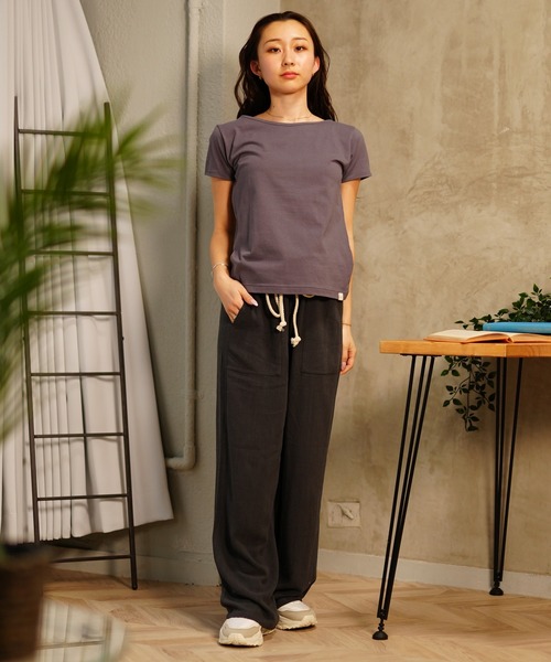 ムラサキスポーツ(ムラサキスポーツ)の「RIKKA FEMME/リッカファム ボートネックT RF24SS22(Tシャツ/カットソー・レディース・チャコールグレー/ホワイト・M/L/S/M)」の13枚目の写真