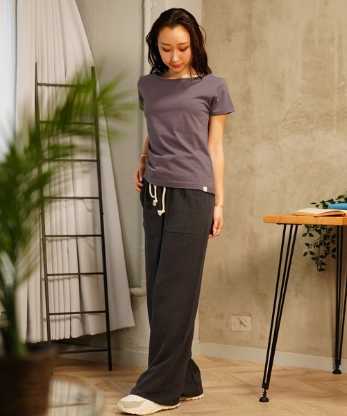 ムラサキスポーツ(ムラサキスポーツ)の「RIKKA FEMME/リッカファム ボートネックT RF24SS22(Tシャツ/カットソー・レディース・チャコールグレー/ホワイト・M/L/S/M)」の14枚目の写真