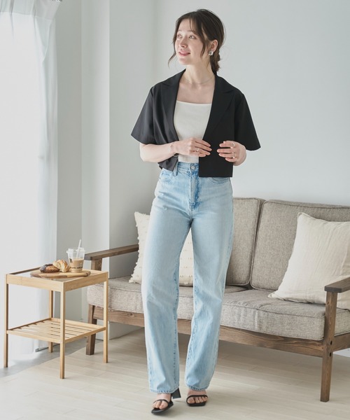 WEGO(ウィゴー)の「WEGO/リネンライクショートシャツジャケット(シャツ/ブラウス・レディース・ブラック/ナチュラル・FREE)」の19枚目の写真