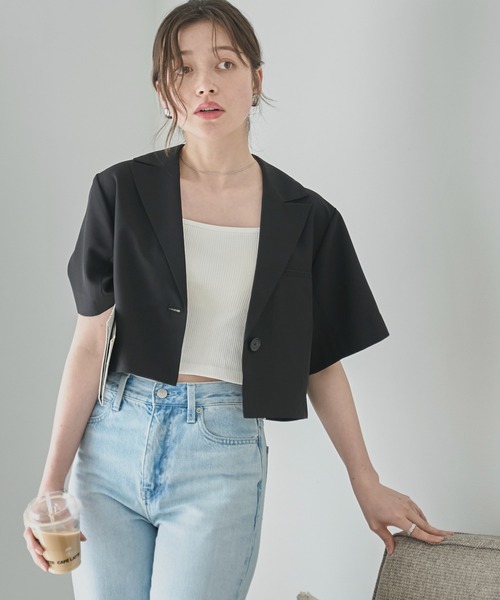 WEGO(ウィゴー)の「WEGO/リネンライクショートシャツジャケット(シャツ/ブラウス・レディース・ブラック/ナチュラル・FREE)」の18枚目の写真