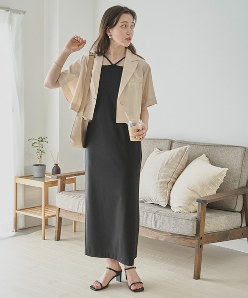 WEGO(ウィゴー)の「WEGO/リネンライクショートシャツジャケット(シャツ/ブラウス・レディース・ブラック/ナチュラル・FREE)」の10枚目の写真