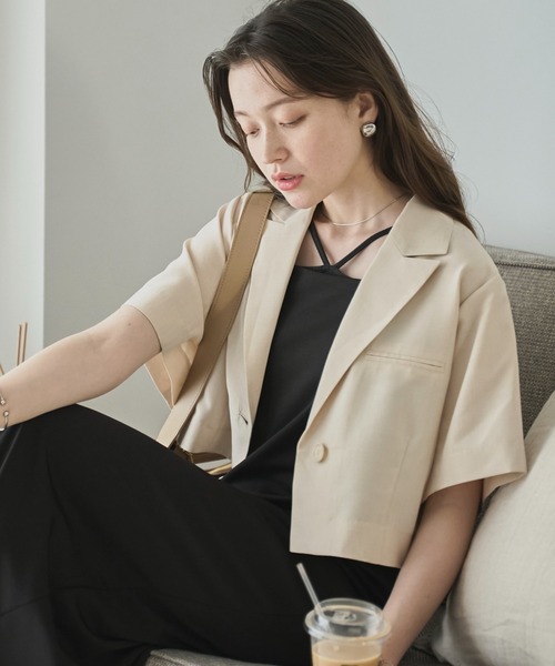 WEGO(ウィゴー)の「WEGO/リネンライクショートシャツジャケット(シャツ/ブラウス・レディース・ブラック/ナチュラル・FREE)」の20枚目の写真