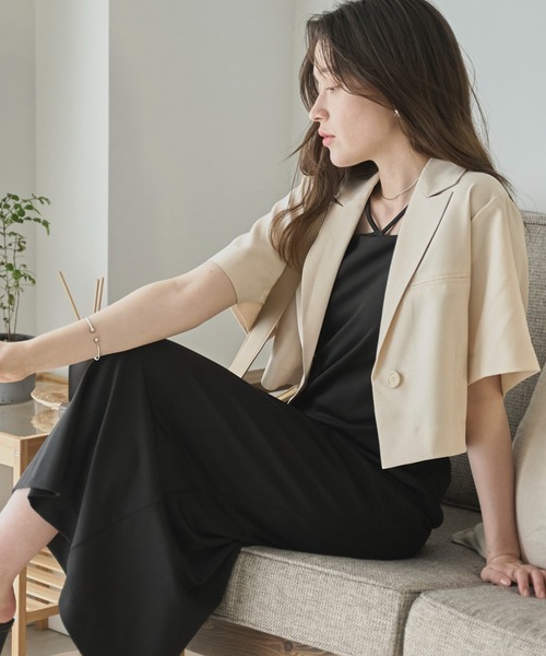 WEGO(ウィゴー)の「WEGO/リネンライクショートシャツジャケット(シャツ/ブラウス・レディース・ブラック/ナチュラル・FREE)」の22枚目の写真