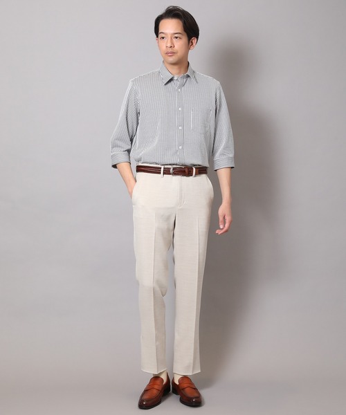 CROWDED CLOSET（クラウデッドクローゼット）の「【HIGH COOL/ハイクール】七分袖シャツ（シャツ/ブラウス・メンズ・ホワイト/ブルー系その他/ネイビー・01/02/03/04）」の15枚目の写真