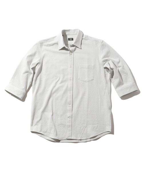 CROWDED CLOSET（クラウデッドクローゼット）の「【HIGH COOL/ハイクール】七分袖シャツ（シャツ/ブラウス・メンズ・ホワイト/ブルー系その他/ネイビー・01/02/03/04）」の18枚目の写真