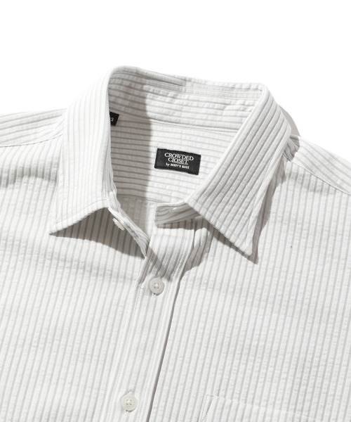 CROWDED CLOSET（クラウデッドクローゼット）の「【HIGH COOL/ハイクール】七分袖シャツ（シャツ/ブラウス・メンズ・ホワイト/ブルー系その他/ネイビー・01/02/03/04）」の19枚目の写真