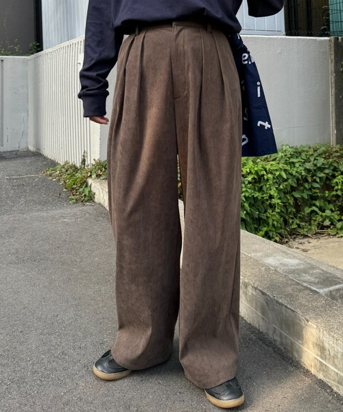 セール】【UNISEX】タックボリュームワイドスラックス/アソート