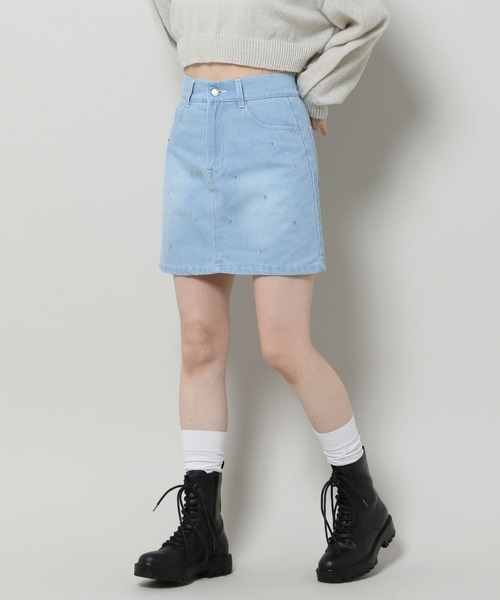 3.3 Field Trip （3.3フィールドトリップ）の「3.3 Field Trip／ビジューデニムスカート 2994321（デニムスカート・レディース・ブラック/ブルー・FREE）」の11枚目の写真
