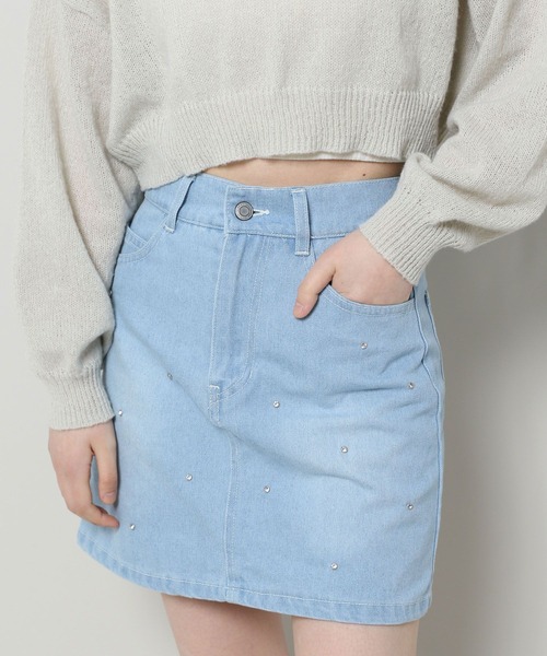 3.3 Field Trip （3.3フィールドトリップ）の「3.3 Field Trip／ビジューデニムスカート 2994321（デニムスカート・レディース・ブラック/ブルー・FREE）」の13枚目の写真