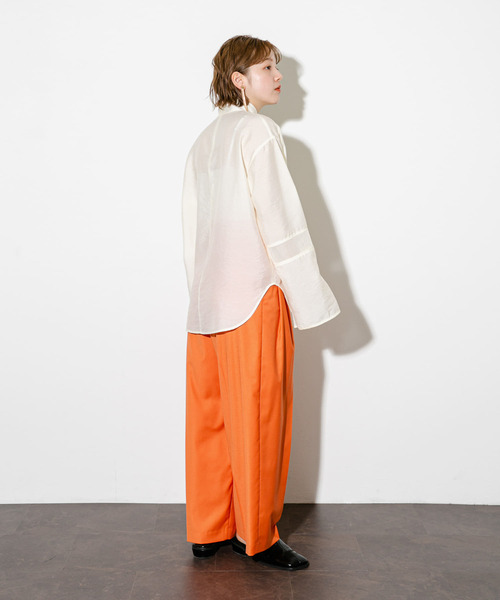 KBF(ケイビーエフ)の「ハイネックメッシュラインブラウス(シャツ/ブラウス・レディース・アイボリー/グリーン/ブラック・ONE)」の21枚目の写真