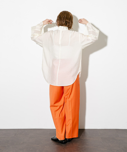 KBF(ケイビーエフ)の「ハイネックメッシュラインブラウス(シャツ/ブラウス・レディース・アイボリー/グリーン/ブラック・ONE)」の20枚目の写真