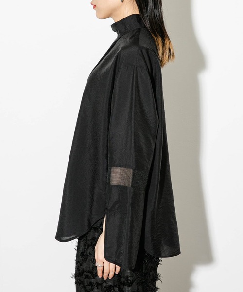 KBF(ケイビーエフ)の「ハイネックメッシュラインブラウス(シャツ/ブラウス・レディース・アイボリー/グリーン/ブラック・ONE)」の18枚目の写真