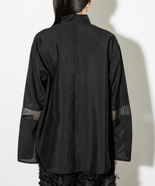 KBF(ケイビーエフ)の「ハイネックメッシュラインブラウス(シャツ/ブラウス・レディース・アイボリー/グリーン/ブラック・ONE)」の17枚目の写真