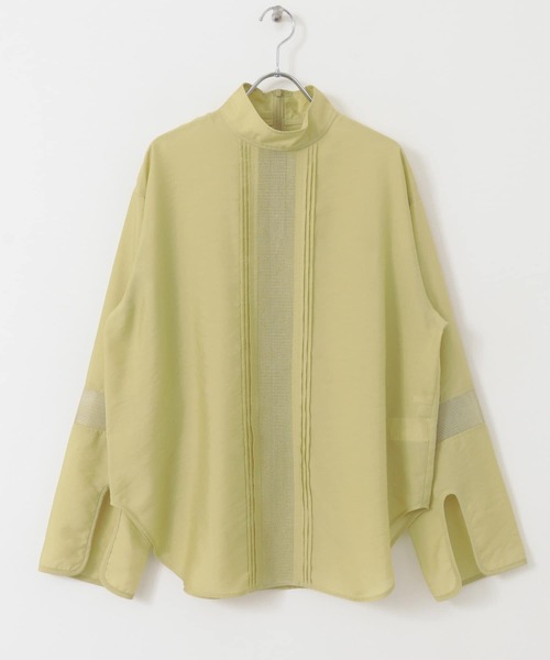 KBF(ケイビーエフ)の「ハイネックメッシュラインブラウス(シャツ/ブラウス・レディース・アイボリー/グリーン/ブラック・ONE)」の12枚目の写真