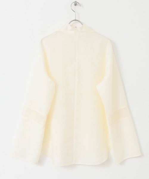 KBF(ケイビーエフ)の「ハイネックメッシュラインブラウス(シャツ/ブラウス・レディース・アイボリー/グリーン/ブラック・ONE)」の9枚目の写真