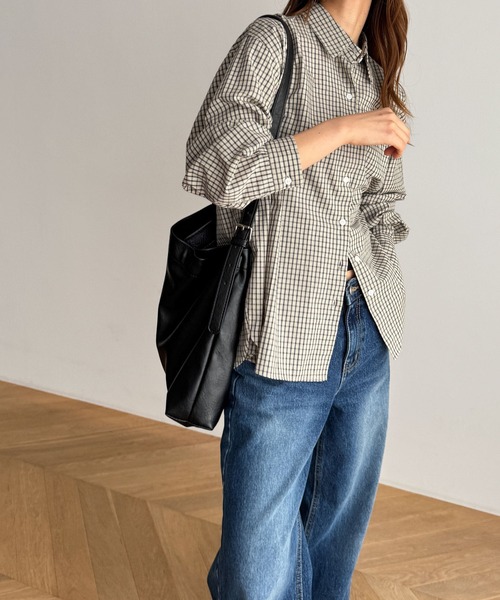 CANAL JEAN（キャナルジーン）の「El mar　ソフトクロスボディーバッグ（ショルダーバッグ・レディース・ブラウン/ブラック・ONE SIZE）」の4枚目の写真